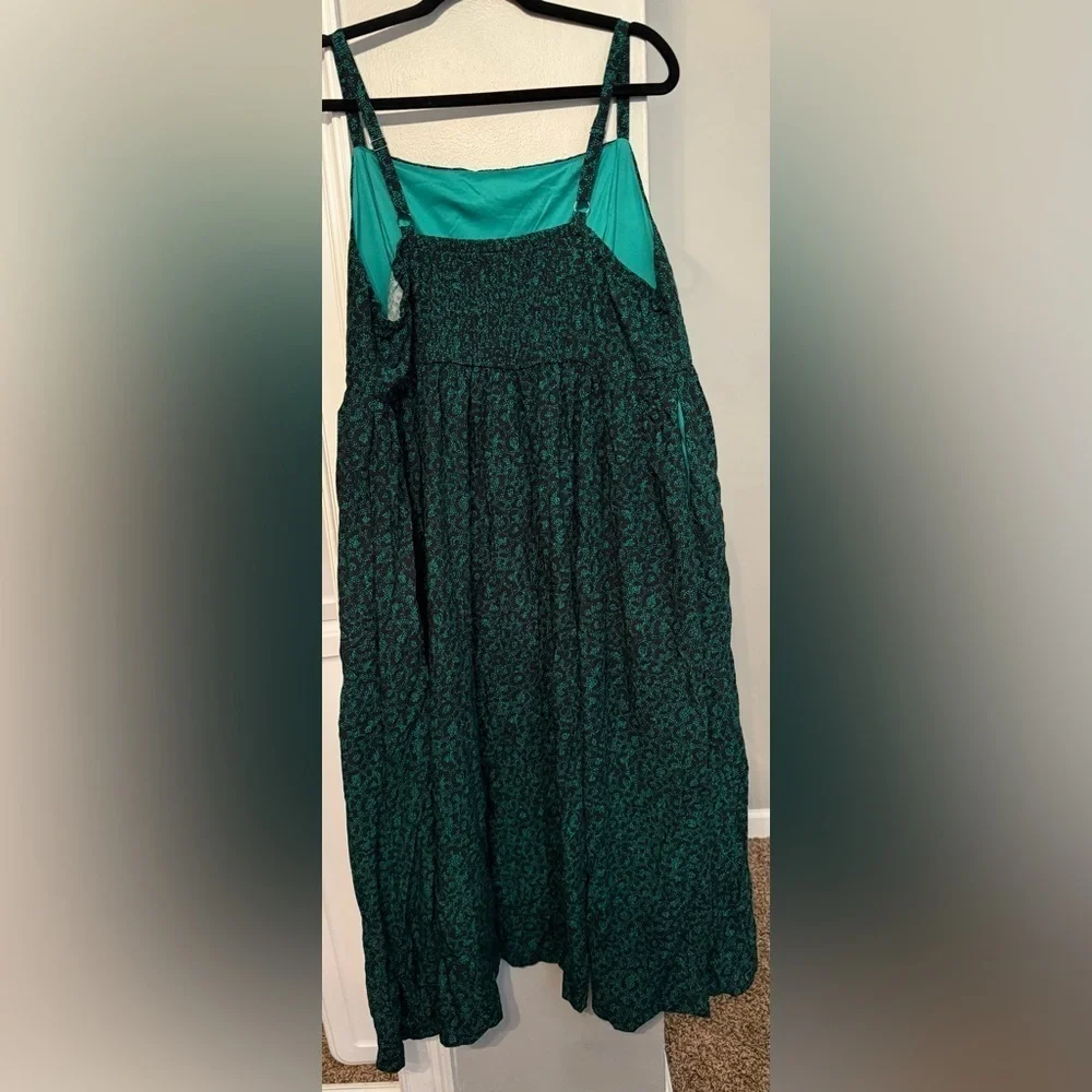 NWT Torrid Tea Length Challis Square Neck Dress Leopard Convo Bosphorus Size 2X